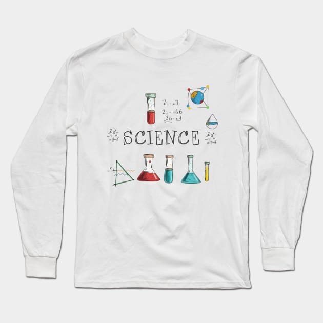 "Scientific Whirlwind: Kids' Pencil Exploration" - Funny Science Nerd Long Sleeve T-Shirt by stickercuffs